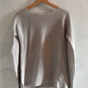 Garnet Hill - Light Gray Cashmere Sweater - Size S